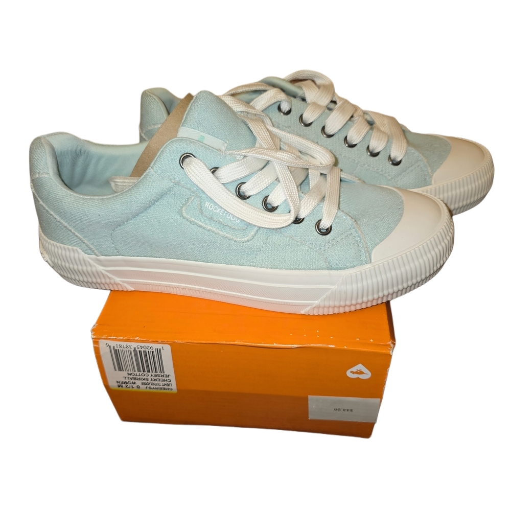 Rocket Dog Light Blue Jersey Cotton 8 1/2 Womens Sneakers